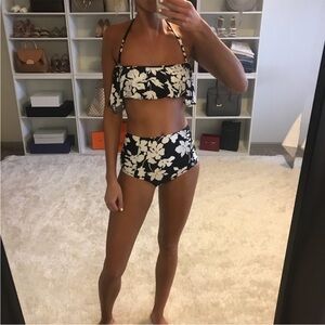 Michael Kors high waisted bottoms and off shoulder bikini